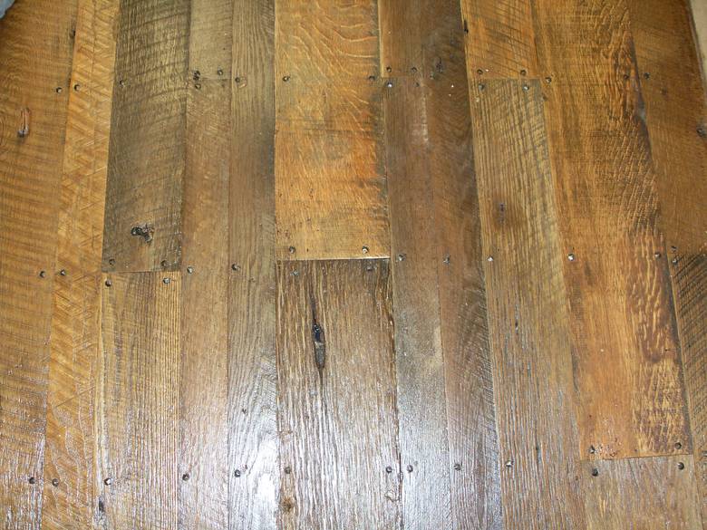 As-Is Oak Shiplap Face Nailed / This floor was sanded to achieve the desired character